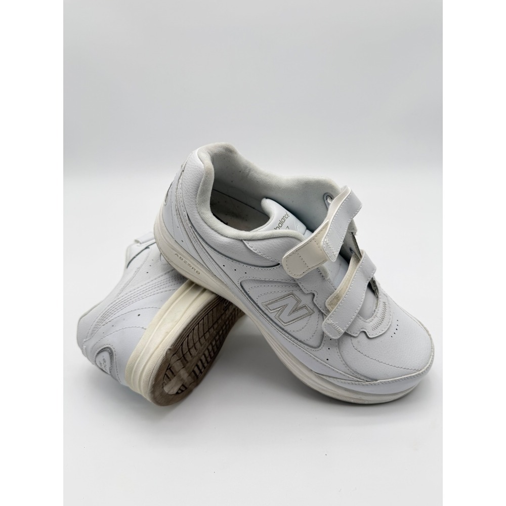 New Balance 577 Mens White Leather Hook and Loop Walking Shoes MW577WT 10.5